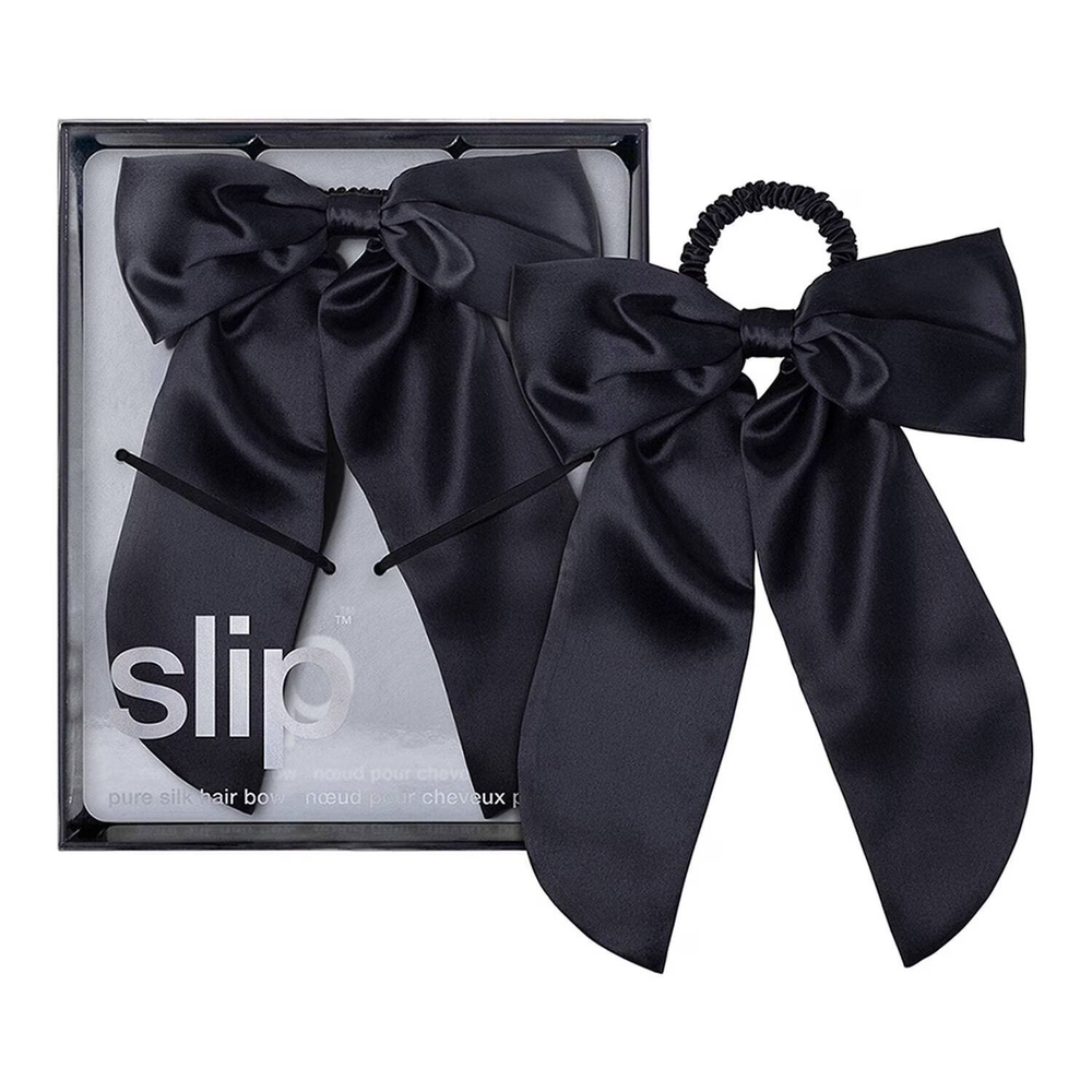 Slip Резинка для волос Pure Silk Hair Bow - Black