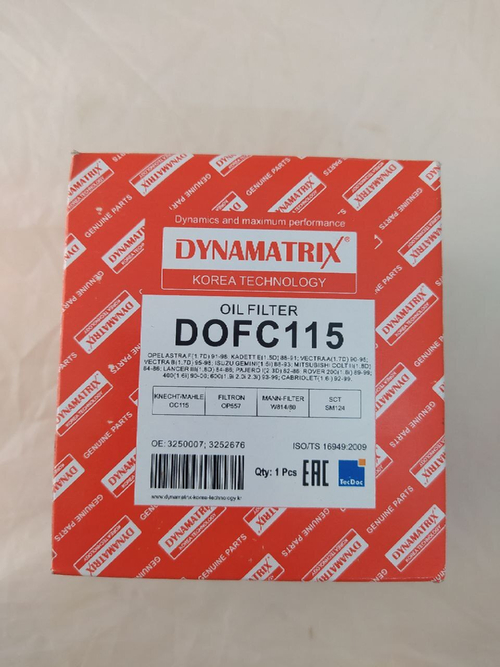 Фильтр масляный Dynamatrix DOFC115 Opel, Rover, Mitsubishi, Isuzu