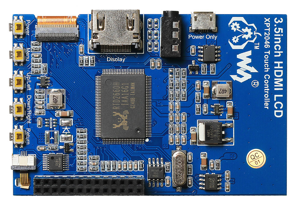 Цветной сенсорный HDMI-дисплей для Raspberry Pi 3,5 дюйма 480 × 320