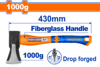 Топор 1000 г, 43 см (6/12) WADFOW WHM6321