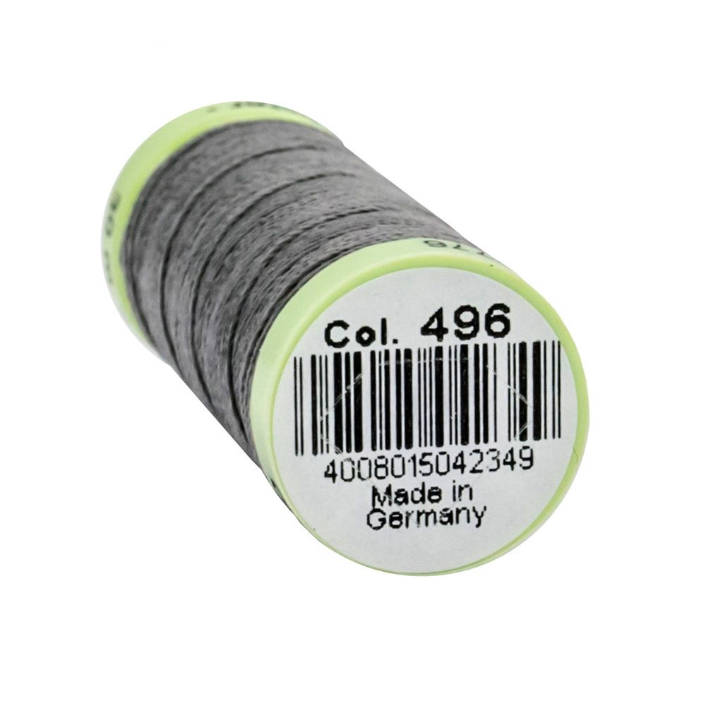 Нитки отделочные Gutermann Top Stitch 30 (30 метров), 5 кат. | 496 серо-стальной