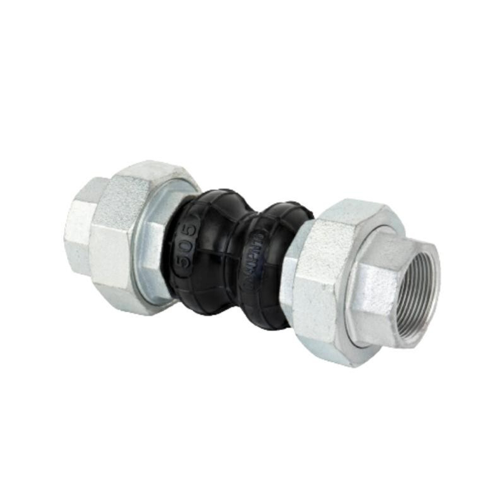 Компенсатор EPDM с оцинкованными чугунными резьбовыми патрубками DN 32 PN 16 Рашворк 505-032-16