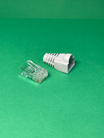 10 пар. Коннектор и колпачок для интернет кабеля RJ45 cat.5e 8P8C, неэкранированный, штекер для витой пары, для разъемов коннектора патч корда, для интернет кабеля диаметр 6,5 мм