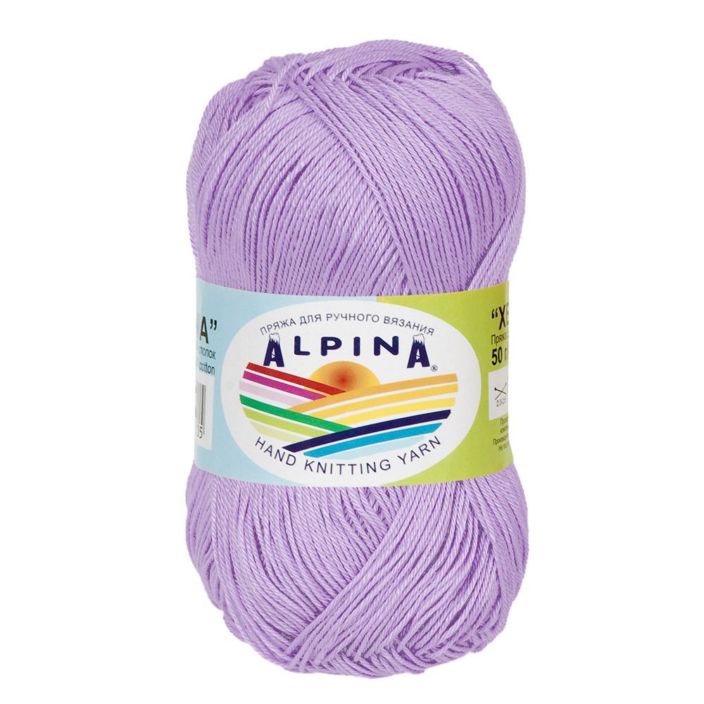 Пряжа Alpina Xenia / уп.10 мот. по 50г, 240м, 171 сиреневый Пряжа Alpina Xenia / уп.10 мот. по 50г, 240м, 171 сиреневый