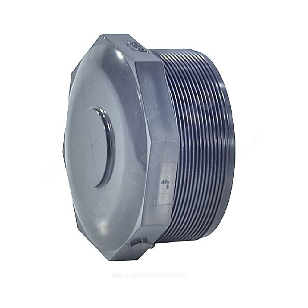 Заглушка НПВХ Дн 110х4" серая напорная НР Aquaviva PWT110