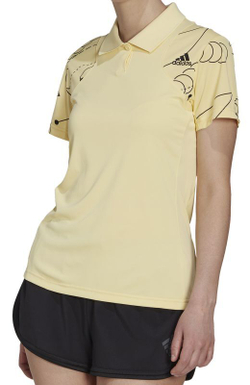Женское поло Adidas Club Tennis Graphic Polo Shirt - желтый