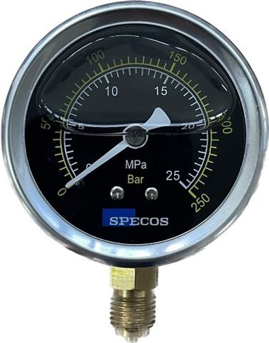 Глицериновый манометр SPECOS 25MPa, 250Bar