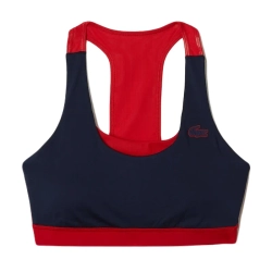 Теннисный бюстгальтер Lacoste SPORT Color-Block Recycled Polyester Sports - navy blue/red/green