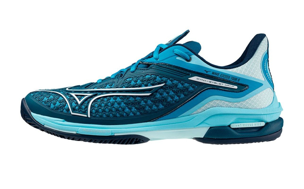Мужские кроссовки теннисные Mizuno Wave Exceed Tour 6 CC - небесный