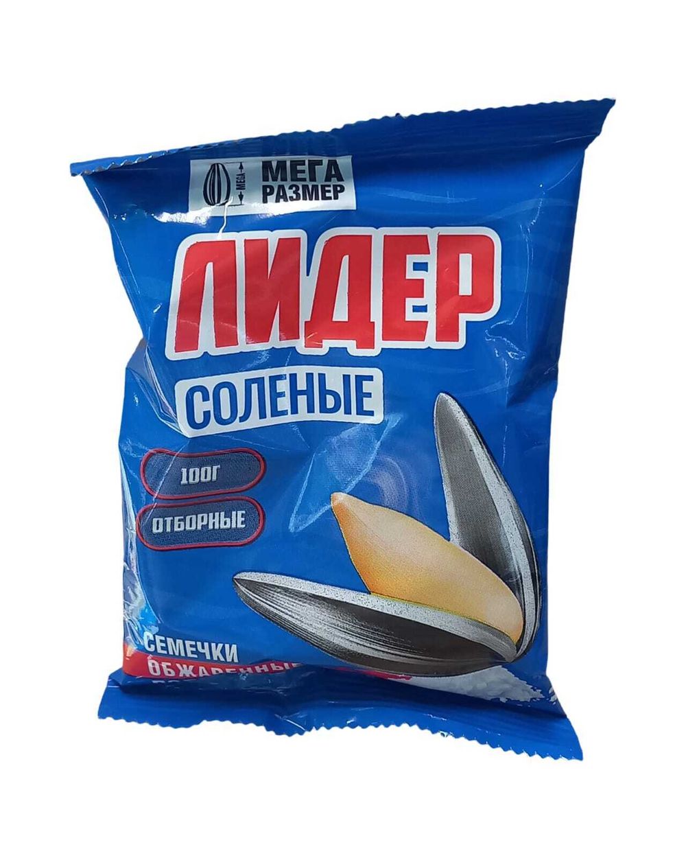 Семечки Лидер соленые полос.100гр мега