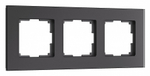 Рамка на 3 поста Werkel Senso (черный, стекло soft-touch) W0033108