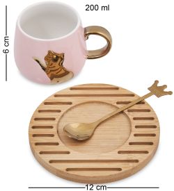 GAEM Art MUG-414/3 Чайная пара «Кошечка»