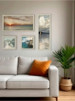Картина на натуральном холсте настенная интерьерная 33*63 см