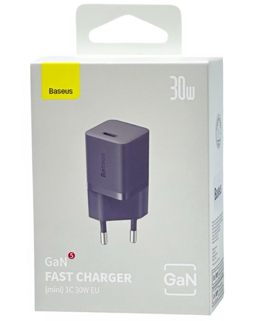 Сетевое зар. устр. Baseus GaN5 Fast Charger (mini) 1C 30W CCGN070705 фиолетовое