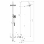 Душевая система 35к MIXLINE МЛ2429(ML2429) излив лейка 3 позиции +лейка "Тропический душ" ХРОМ