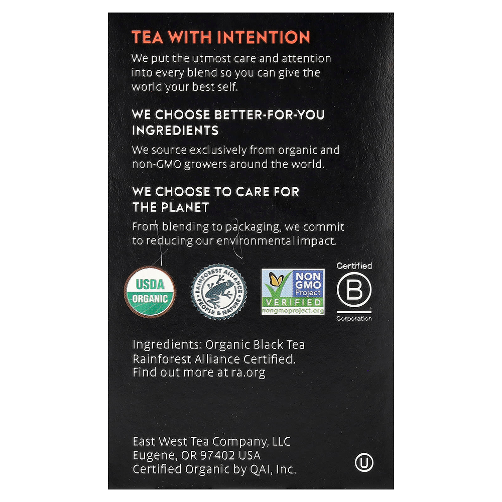 Choice Organics, Black Tea, English Breakfast, 16 чайных пакетиков, 32 г (1,12 унции)