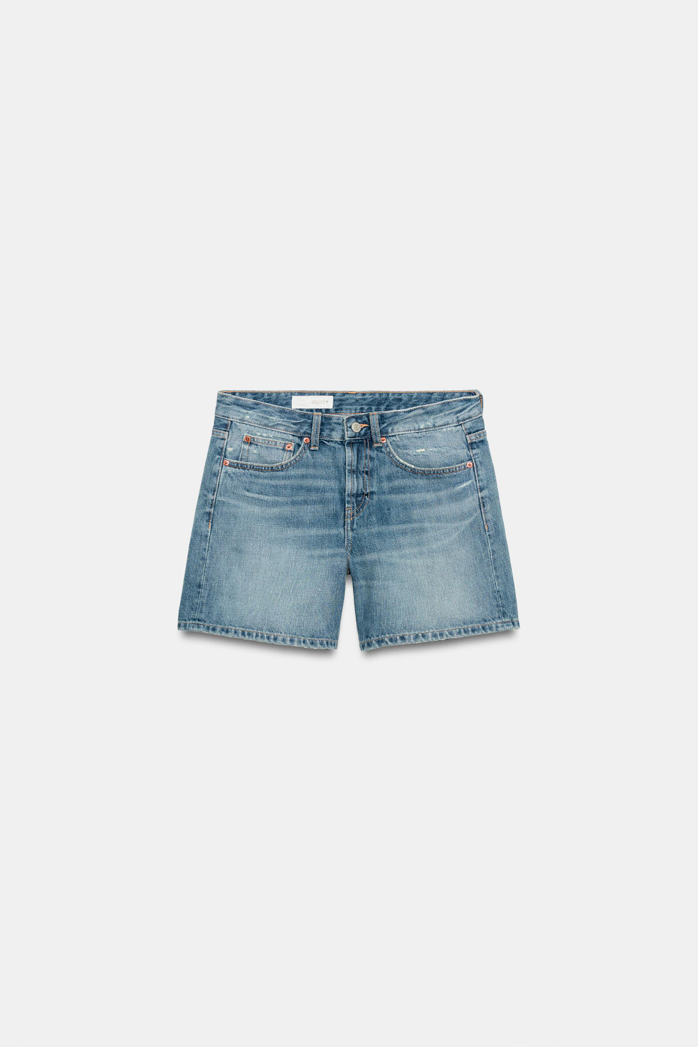 ДЖИНСОВЫЕ ШОРТЫ TRF СО СРЕДНЕЙ ПОСАДКОЙ — ZARA