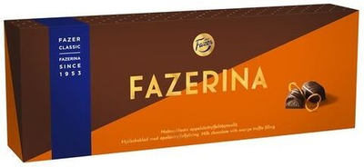 Конфеты Karl Fazer Fazerina из молочного шоколада с трюфельной начинкой и апельсиновым вкусом 350 г (Из Финляндии)