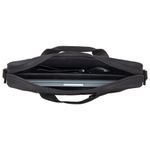 Сумка портфель BRAUBERG PRACTICAL с отделением для ноутбука 15,6", Grey line, черная, 29х40х7 см, 272604