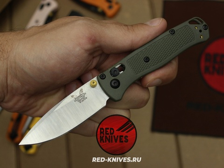 Нож Benchmade 533 Bugout Mini - зеленый нейлон, клинок сатин RK/Н24