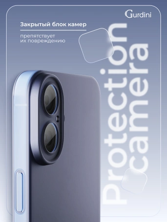 Чехол накладка iPhone 17 6.3" Gurdini Super Slim 0.3 mm Midnight Blue