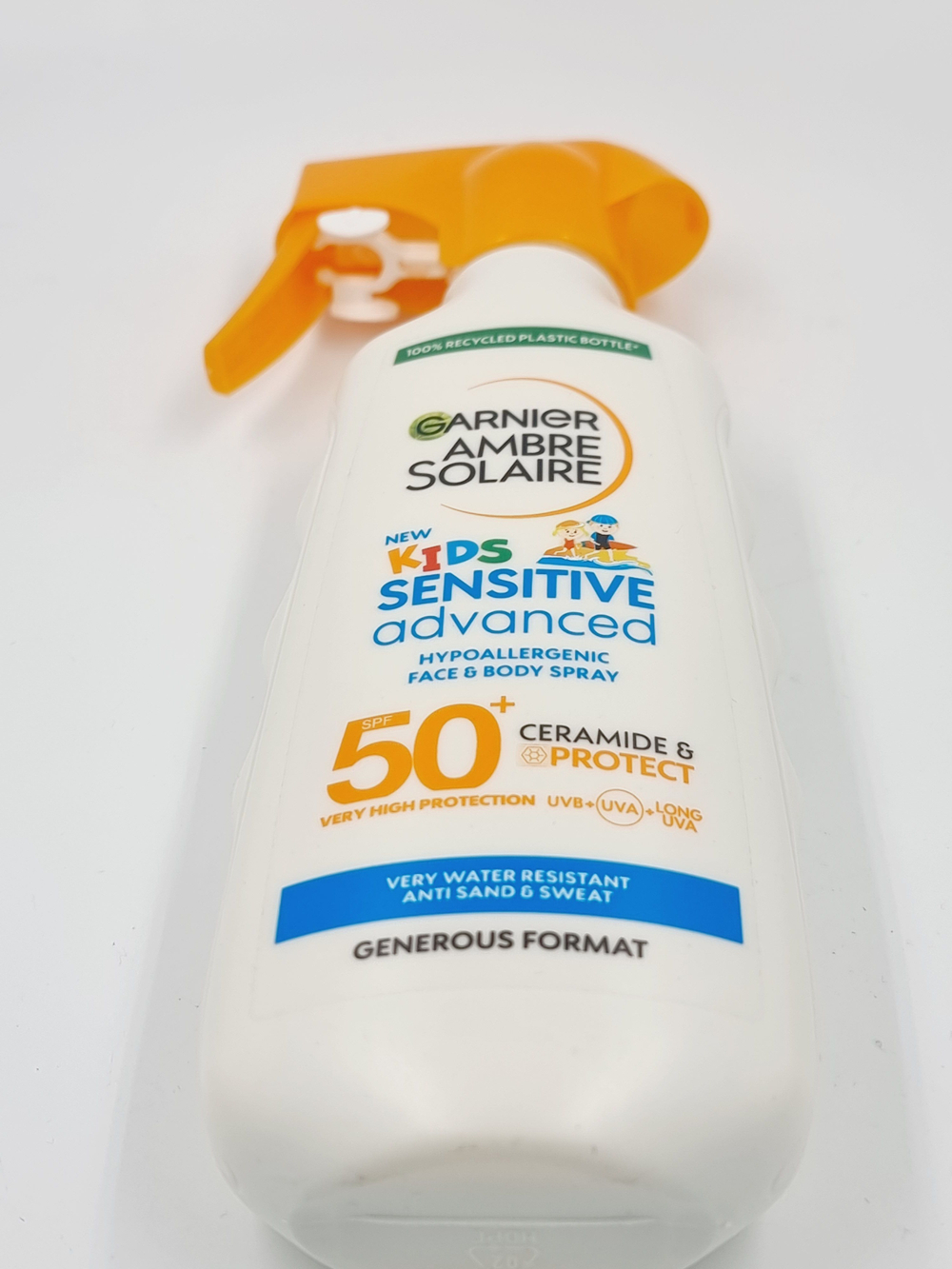 Garnier детская солнцезащитное молочко Ambre Solaire Resisto Kids SPF50+ для чувствительной кожи 270 мл (Из Финляндии)