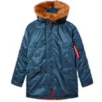 Парка Alpha Industries N-3B Slim Fit Slate Blue (Голубая)