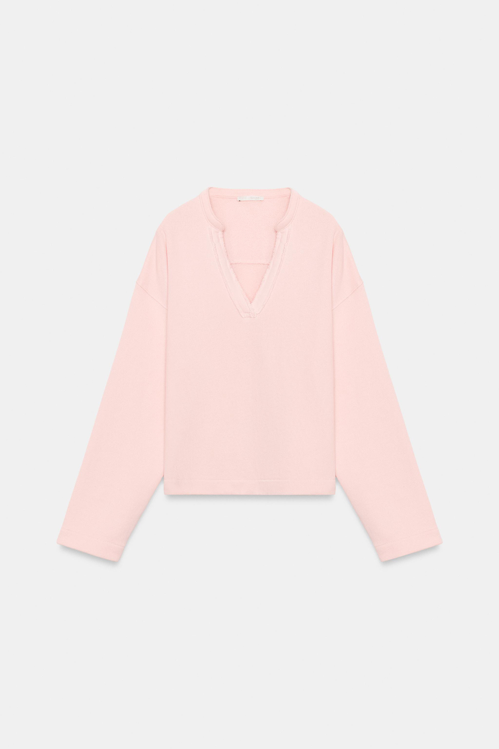 ХЛОПКОВАЯ ТОЛСТОВКА С V-ОБРАЗНЫМ ВЫРЕЗОМ — ZARA