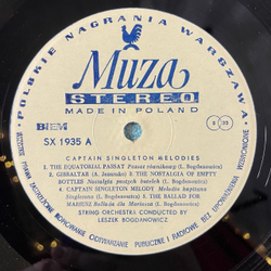 Винтажная виниловая пластинка LP String Orchestra Conducted By Leszek Bogdanowicz Captain Singelton Melodies (Польша 1980)