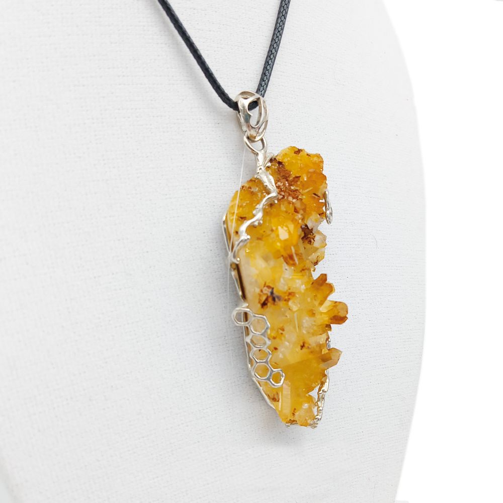 Подвеска с кварцитом железистым, нейзильбер