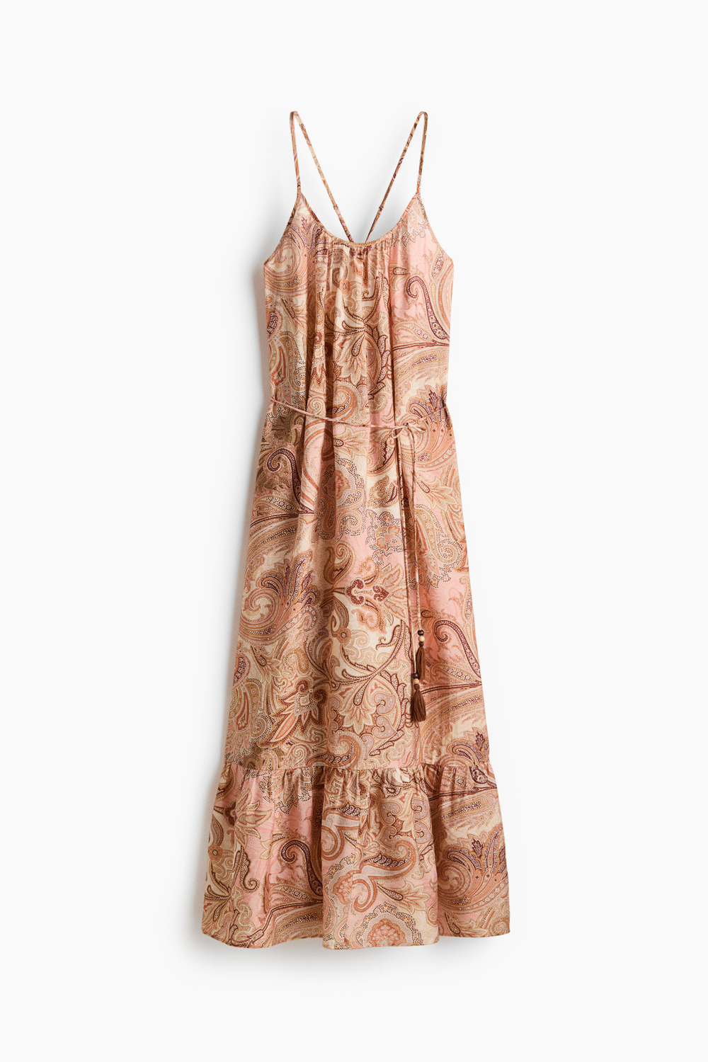 Платье-колокол со шнуровкой — длина макси - H&M