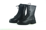 Ботинки женские черные демисезонная черный искусственная кожа текстиль Marco Tozzi
