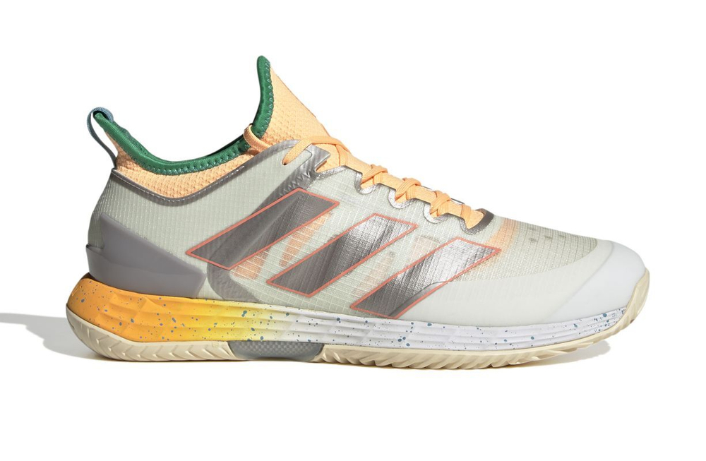 Мужские кроссовки теннисные Adidas Adizero Ubersonic 4 M Heat - Бежевый, Оранжевый, Серебро