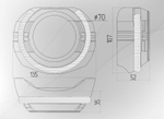 Бленда (маска) для линз №3 S-Max Led (полукольцо) ДХО с функцией притухания 3.0 дюйма, 1шт