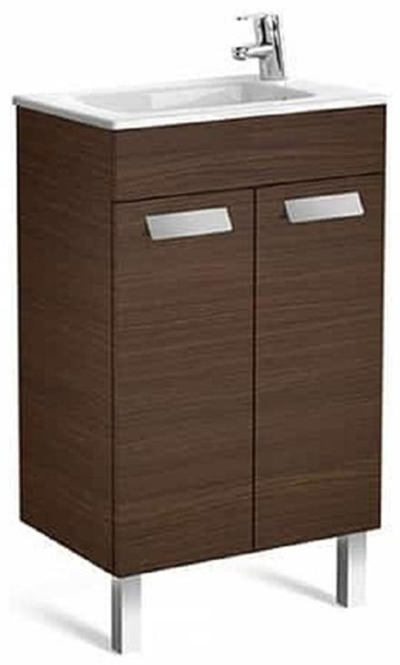 Тумба ROCA DEBBA 500 2 двери, венге (ZRU9302709) с раковиной ROCA DEBBA (32799J000)