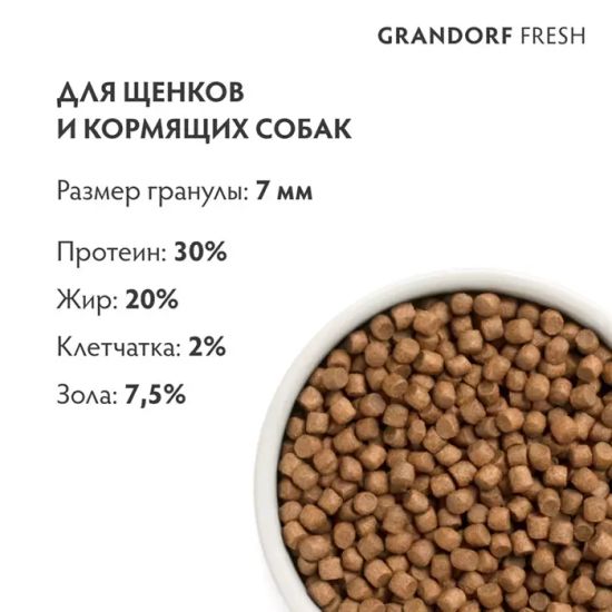 Grandorf Fresh Cухой корм для щенков и беременных собак с ягненком и бататом