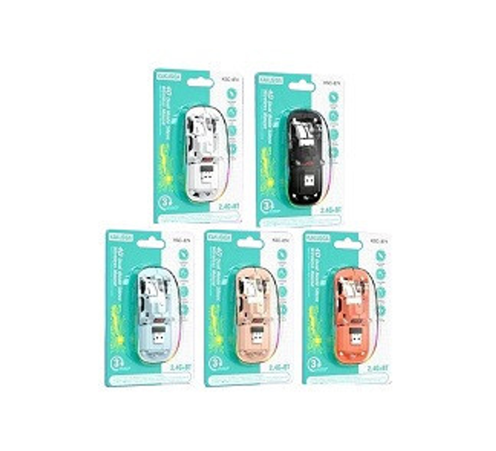 Мышка беспроводной KAKUSIGA KSC-874, Wireless, 2,4G + BT