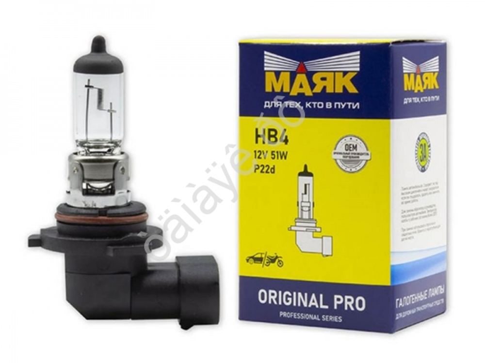 Автолампа HВ4(9006) 12V 51W (P22d) Маяк ORIGINAL PRO #09006
