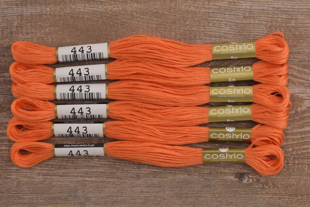 Мулине Lecien Cosmo, цв. 0443 / 6 мот. по 8 метров, в 6 сложений
