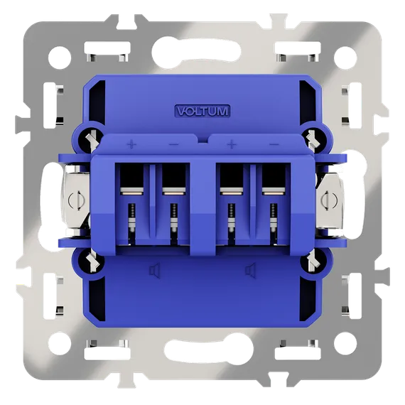 Механизм розетки акустической 4-местной Voltum S70 VLS0603M