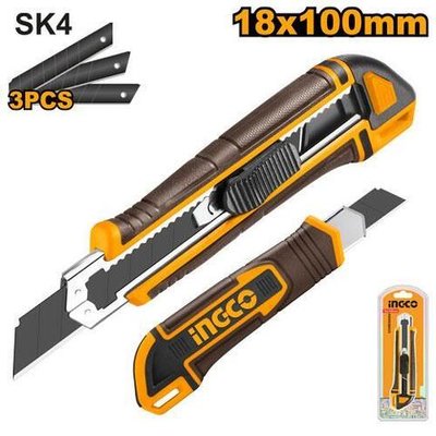 Нож канцелярский 18х167 мм SUPER INGCO HKNS28035