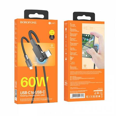 Кабель Type-C на Type-C Borofone BU41 60W (black)