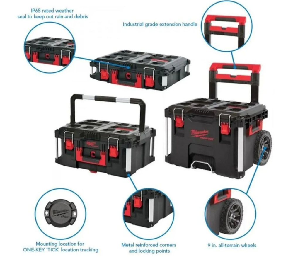 Набор кейсов Milwaukee PACKOUT 4932464244