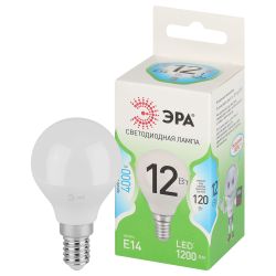 Лампа светодиодная ЭРА GREEN LINE LED P45-12W-840-E14 GL 12Вт шар яркий белый свет E14 | Лампы cветодиодные Шар (G/P)