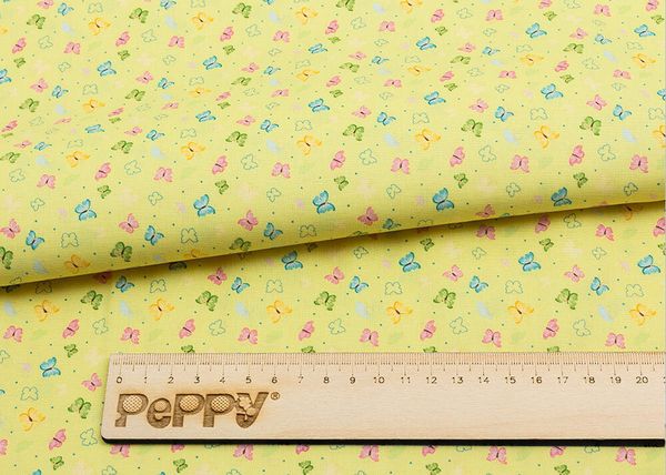 Ткань для пэчворка Peppy Нежная история, отрез 50х55 см, 146 г/м², НИ-03 желтый, Peppy