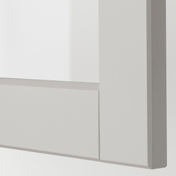 IKEA LERHYTTAN  (ИКЕА ЛЕРХЙТТАН)  -  Стеклянная дверь - светло-серый 40х40 см