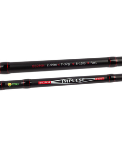 Удилище спиннинговое IMPULSE 2 секции, полая верш, длина 2.44 м, тест 7-32 г