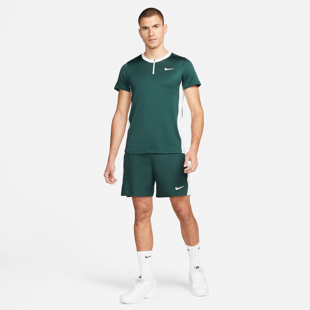 Мужское теннисное поло Nike Court Dri-Fit Polo Men - Green, White