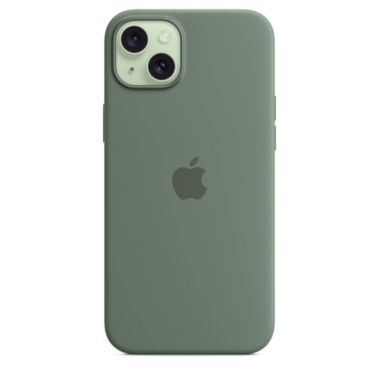Силиконовый чехол Apple для iPhone 15 Plus MagSafe Зеленый