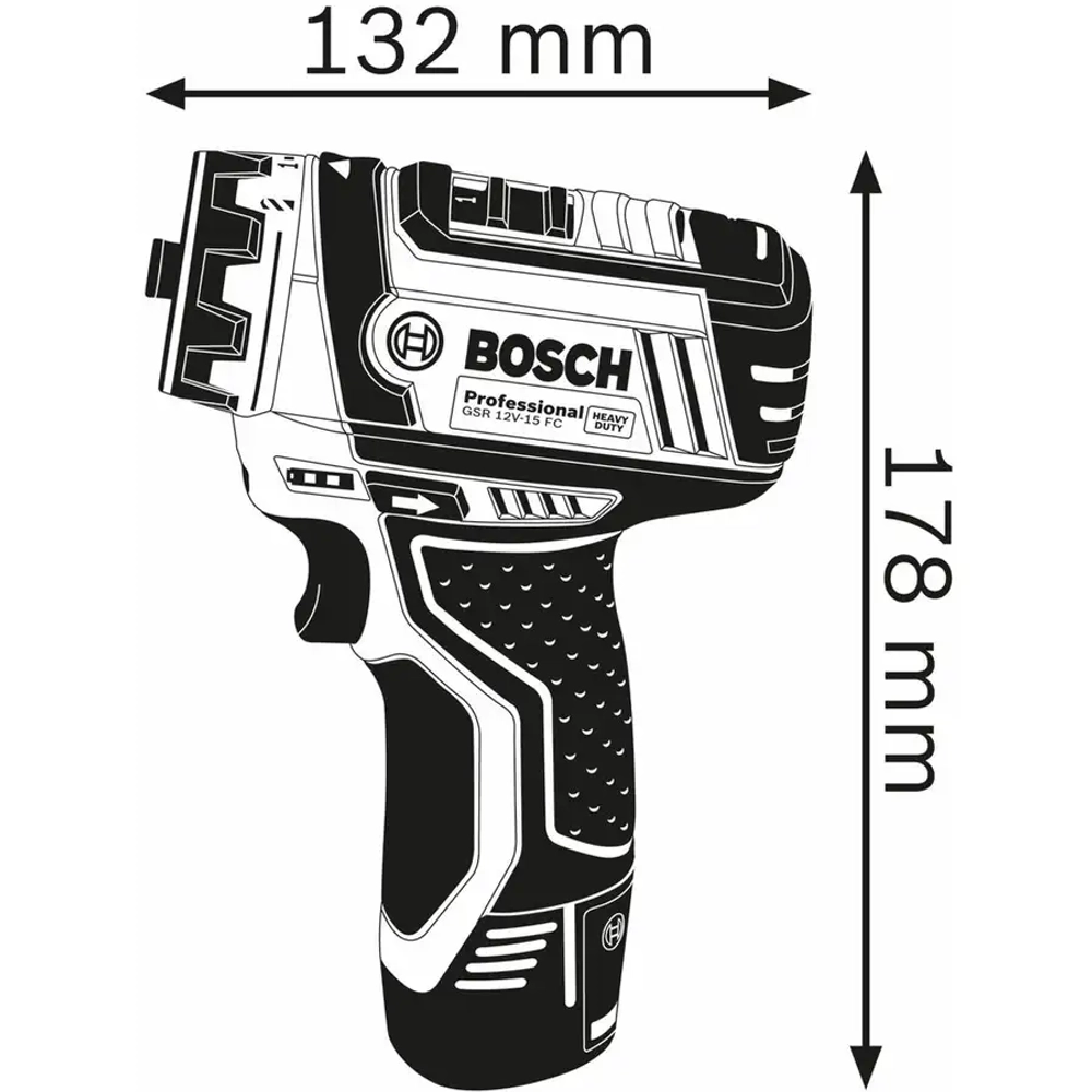 Аккумуляторный шуруповёрт GSR 12V-15 FC Professional BOSCH 06019F6000